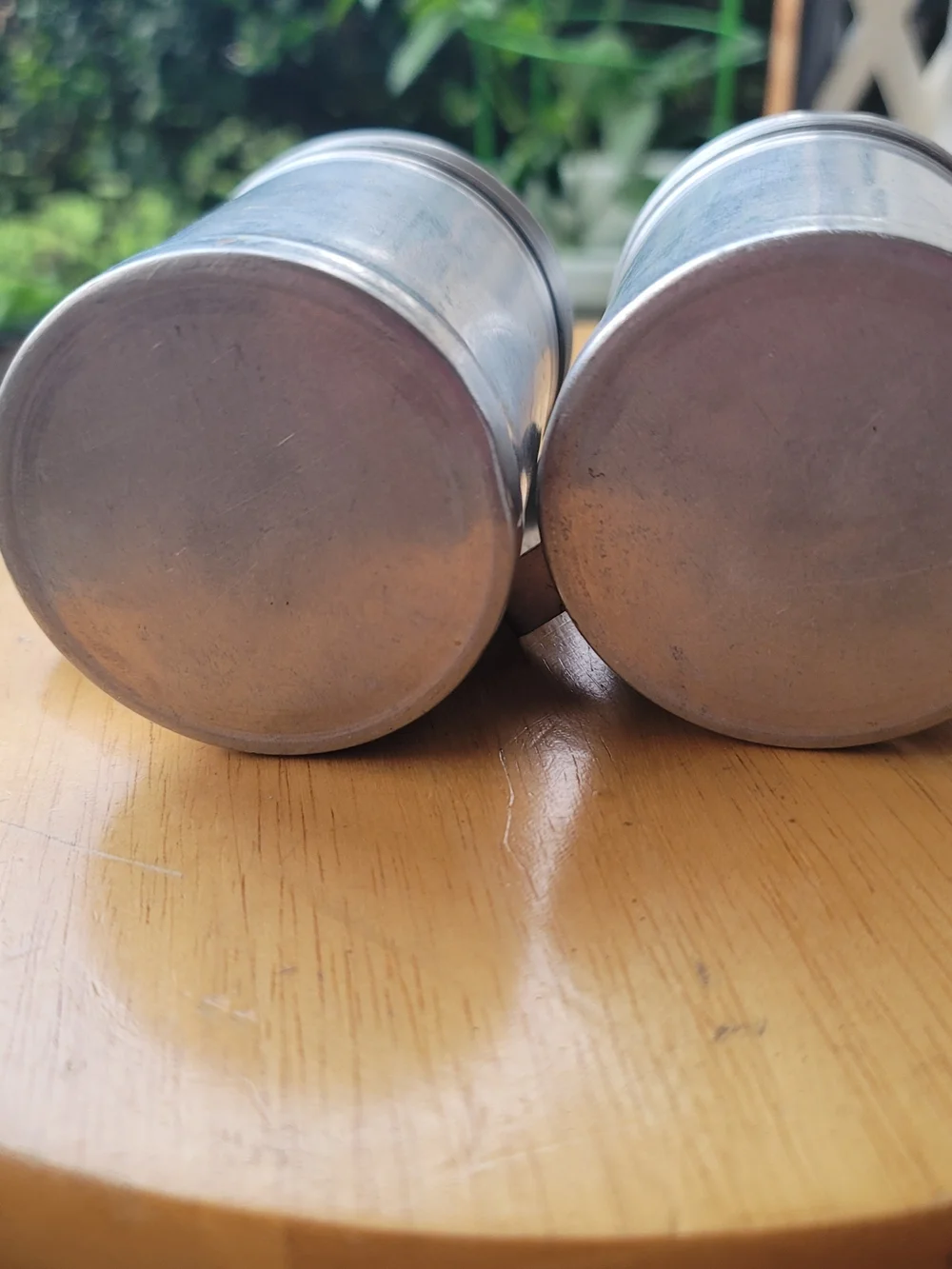 Vintage Aluminum Salt and Pepper Shakers - Set of 2